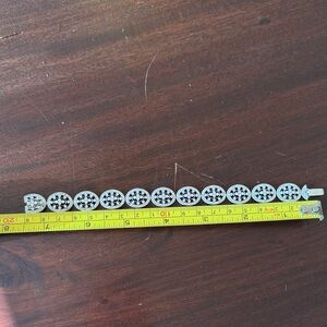 Nadri Silver linked Bracelet 7.25”. Pristine.